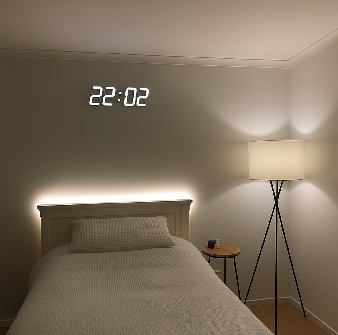 Nomaenest Velocité - Modern 3D LED Digital Wall Clock