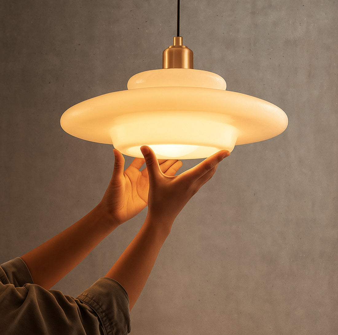 Nomaenest Zenvia - White Glass Pendant Lamp