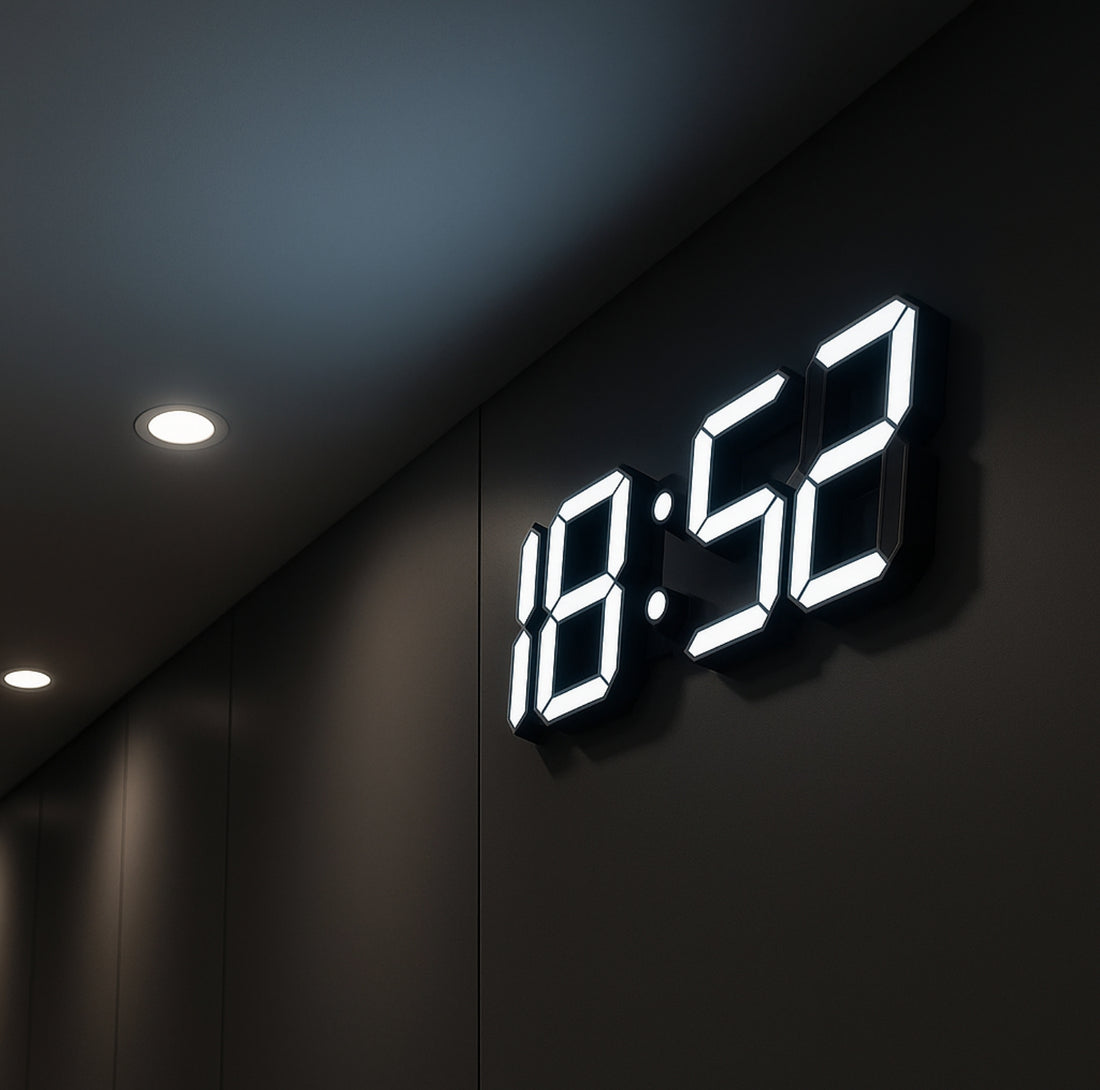 Nomaenest Velocité - Modern 3D LED Digital Wall Clock