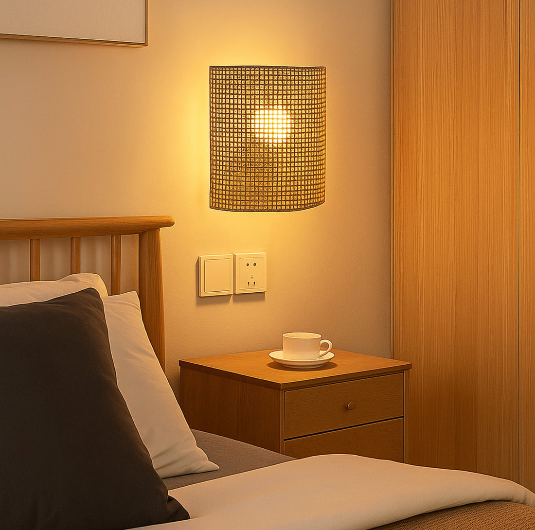 Nomaenest Novera - Minimalist Rattan Wall Light