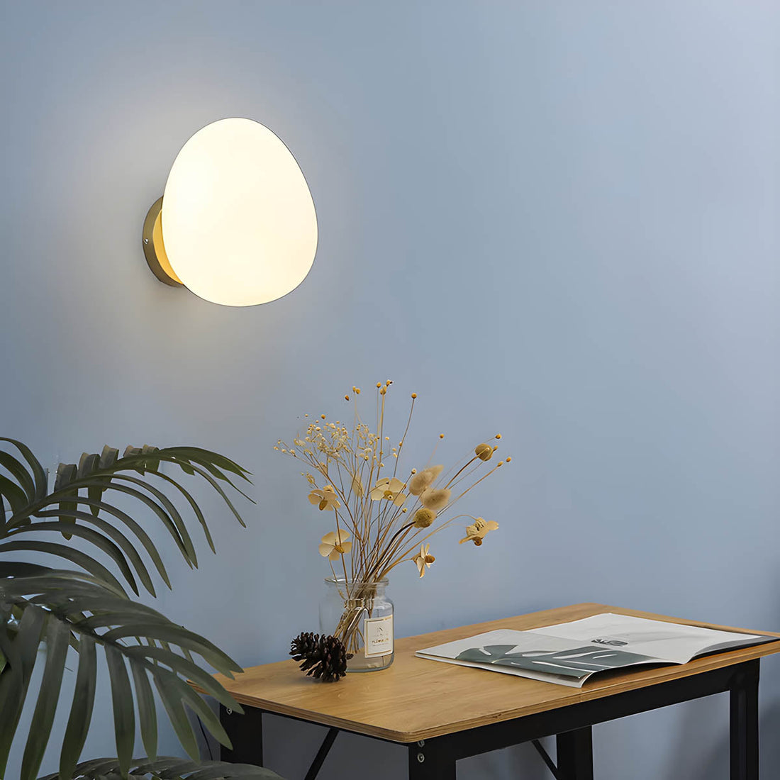 Nomaenest Clairova - Egg Shaped Glass Wall Light
